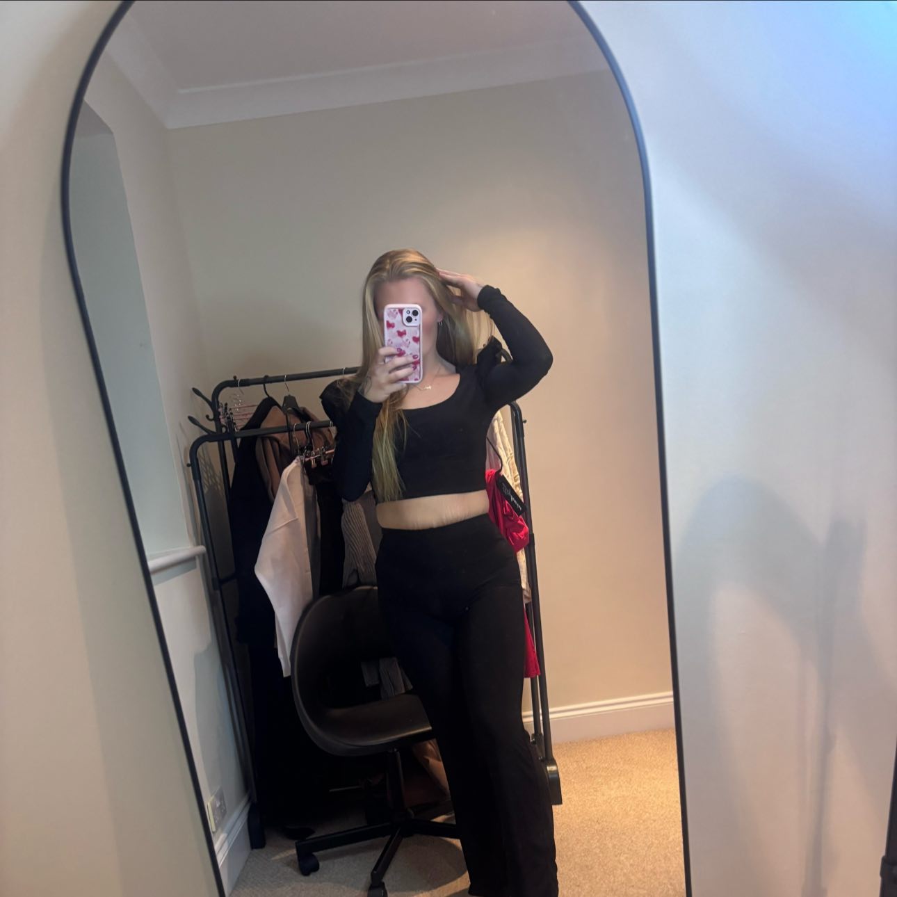 Maya Frill shoulder crop top & wide leg trouser set