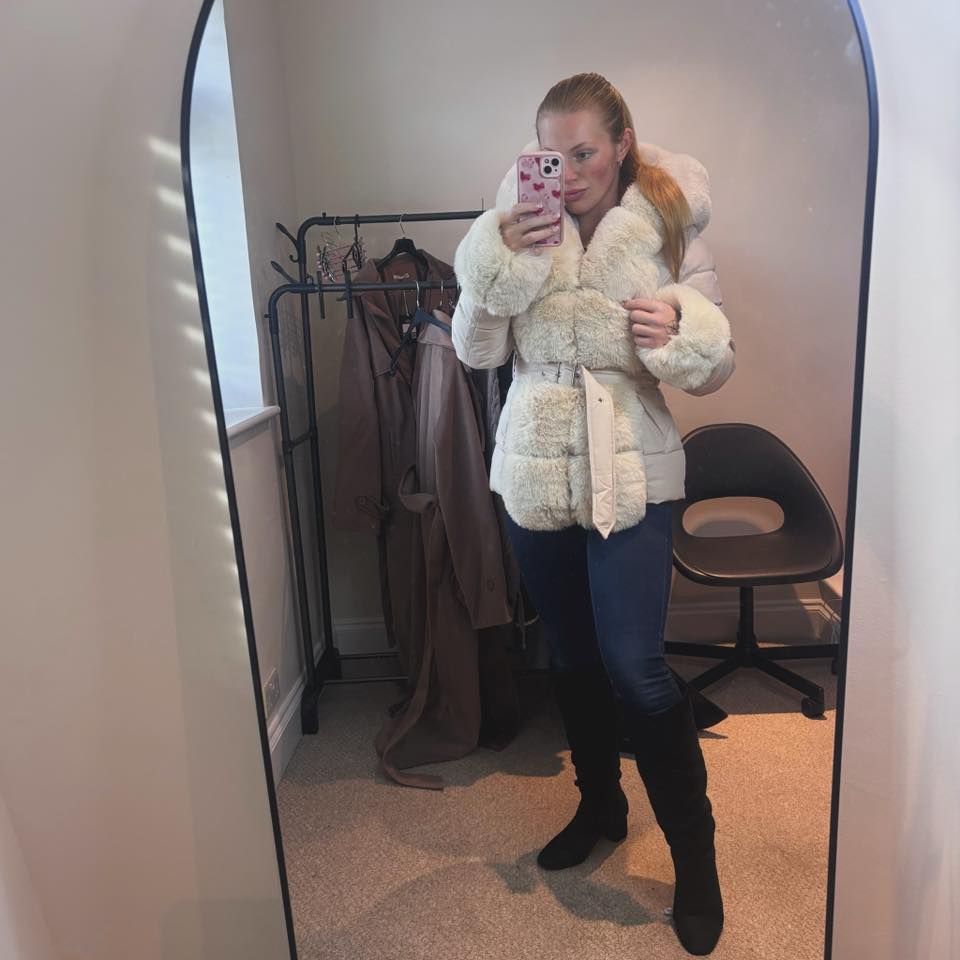 DOLLIE Faux Fur Panel Luxury Coat