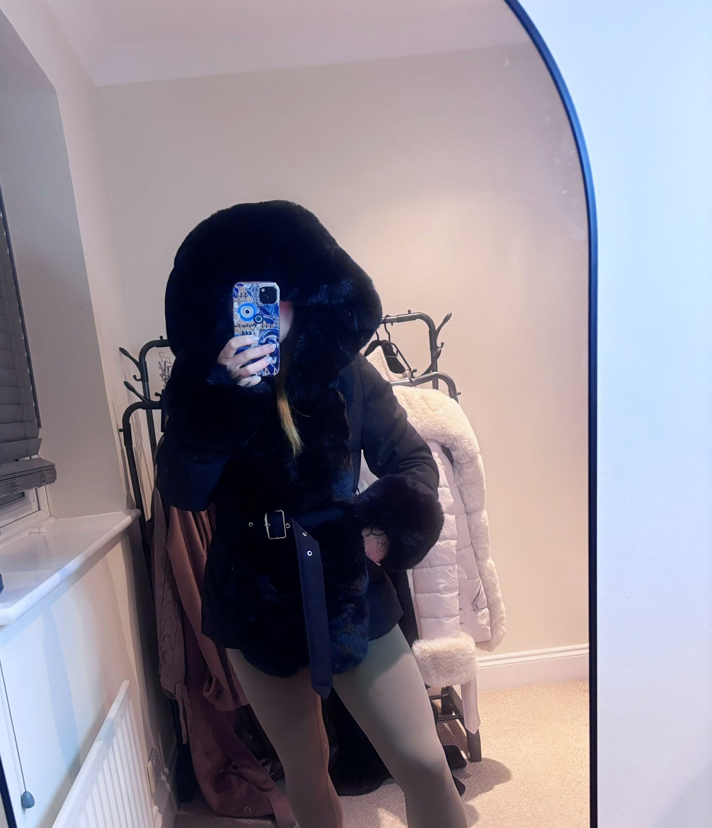 DOLLIE Luxury Faux Fur Belted Coat