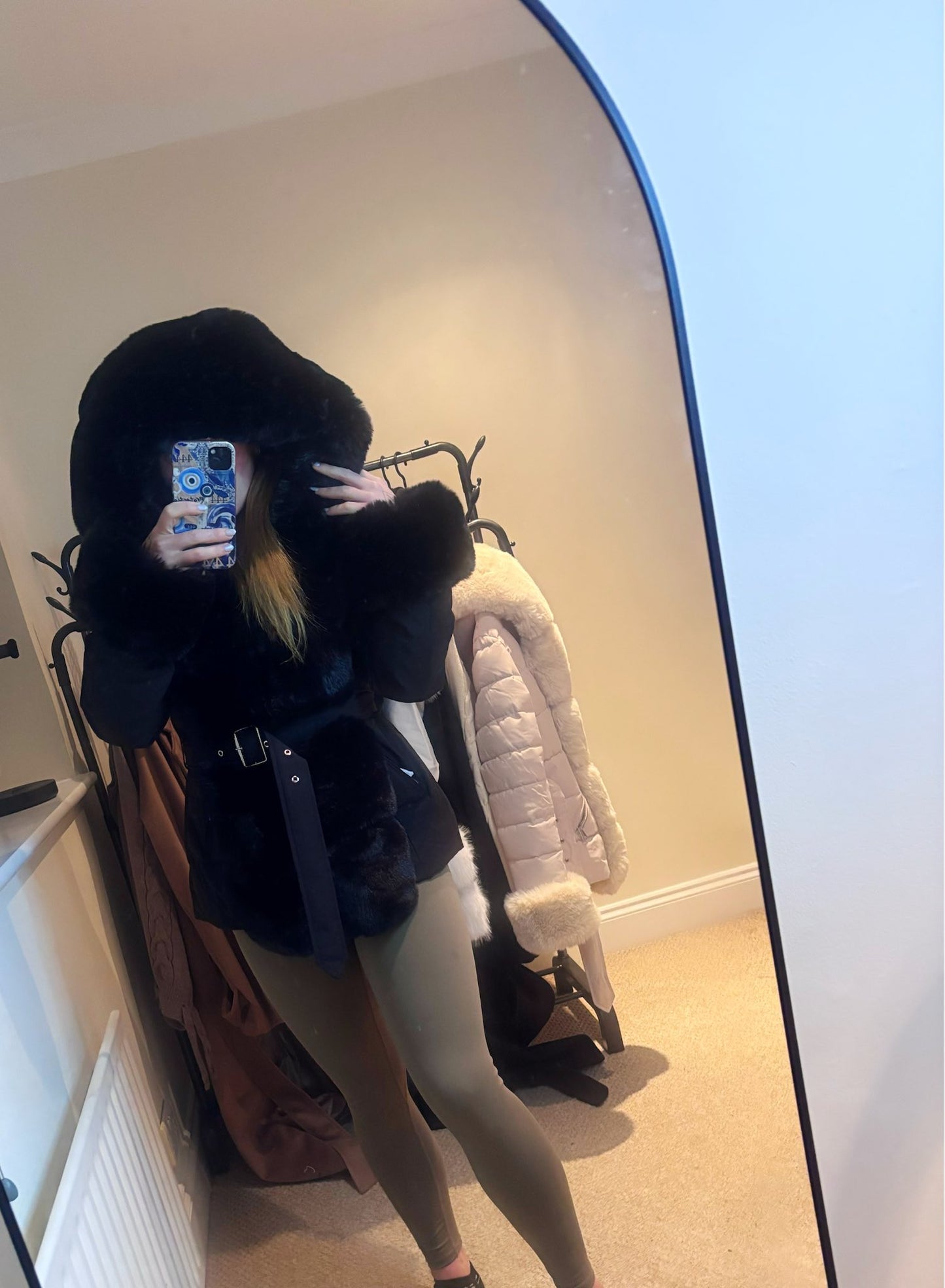 DOLLIE Luxury Faux Fur Belted Coat