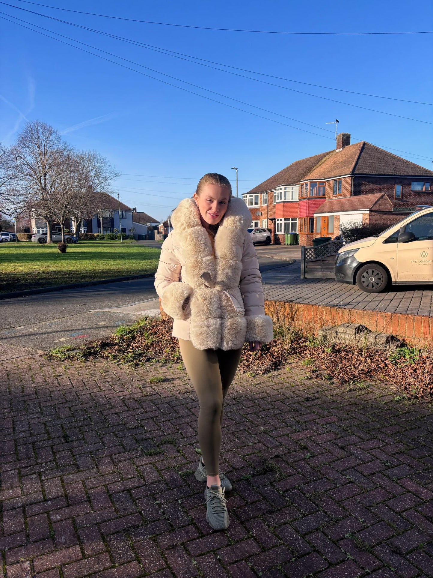 DOLLIE Faux Fur Panel Luxury Coat