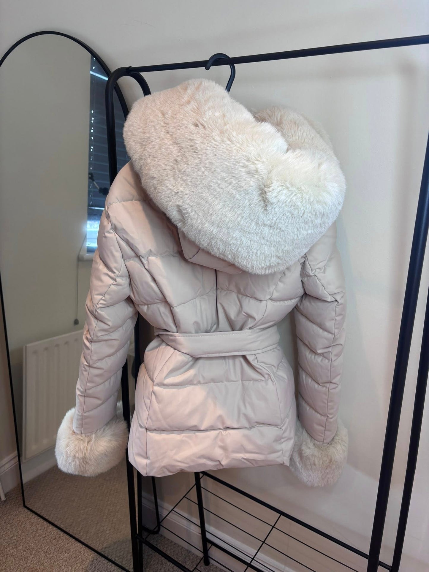 DOLLIE Faux Fur Panel Luxury Coat