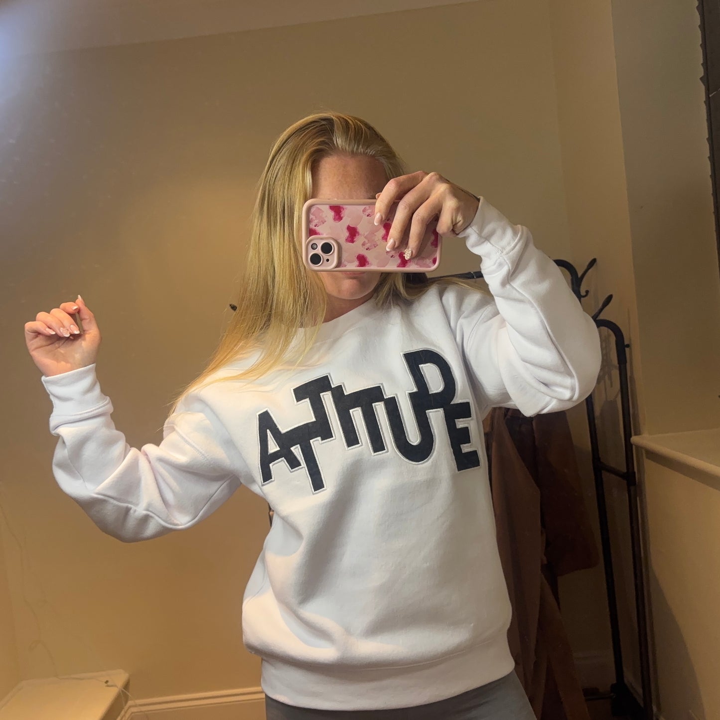 ATTITUDE embroidered oversized jumper