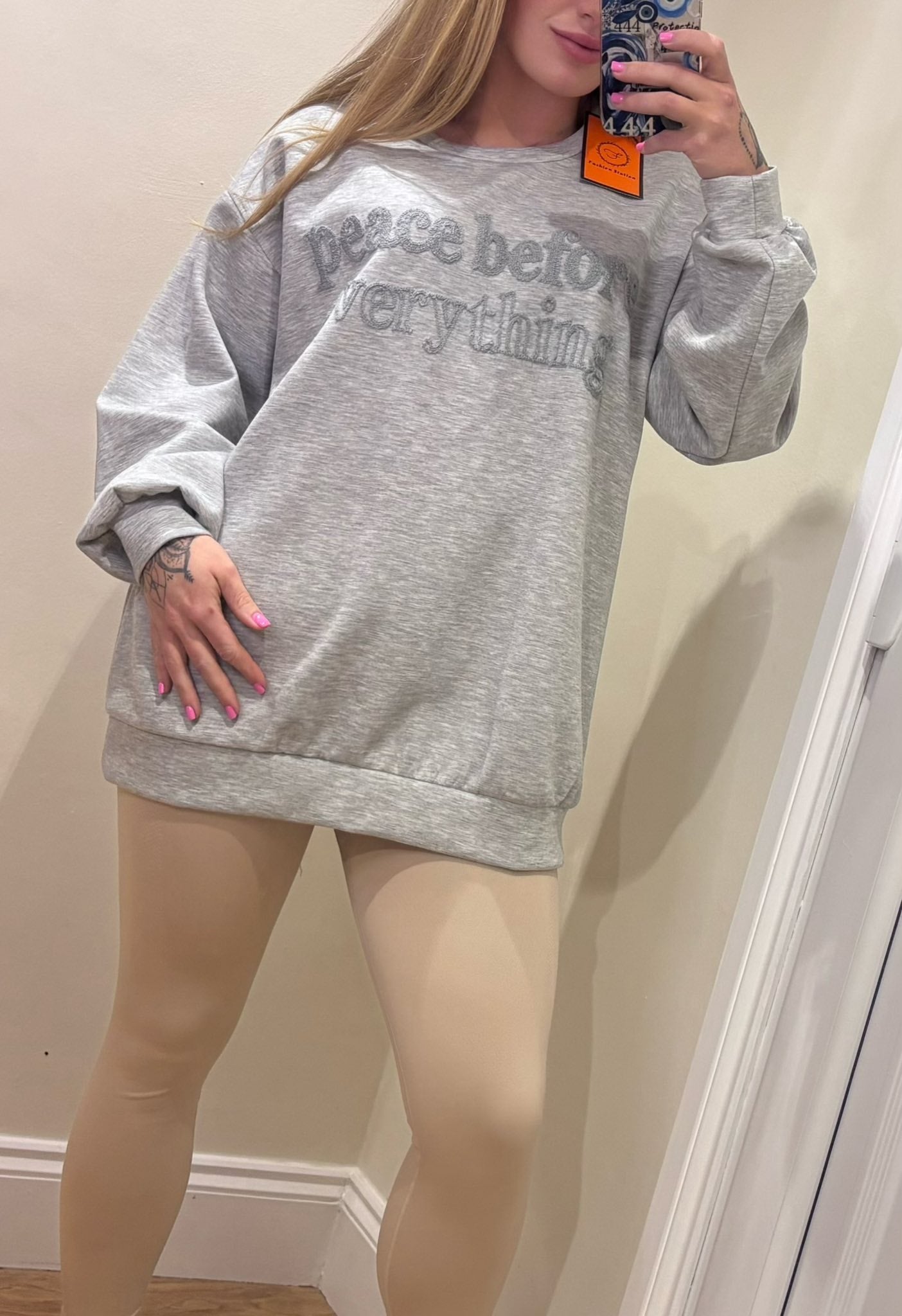 PEACE BEFORE EVERYTHING oversized Jumper