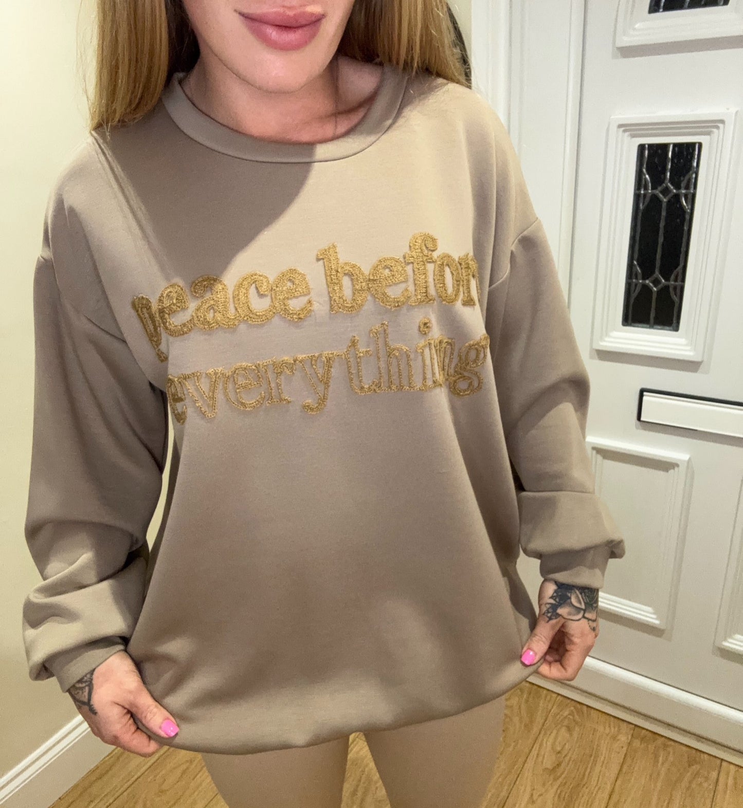 PEACE BEFORE EVERYTHING oversized Jumper