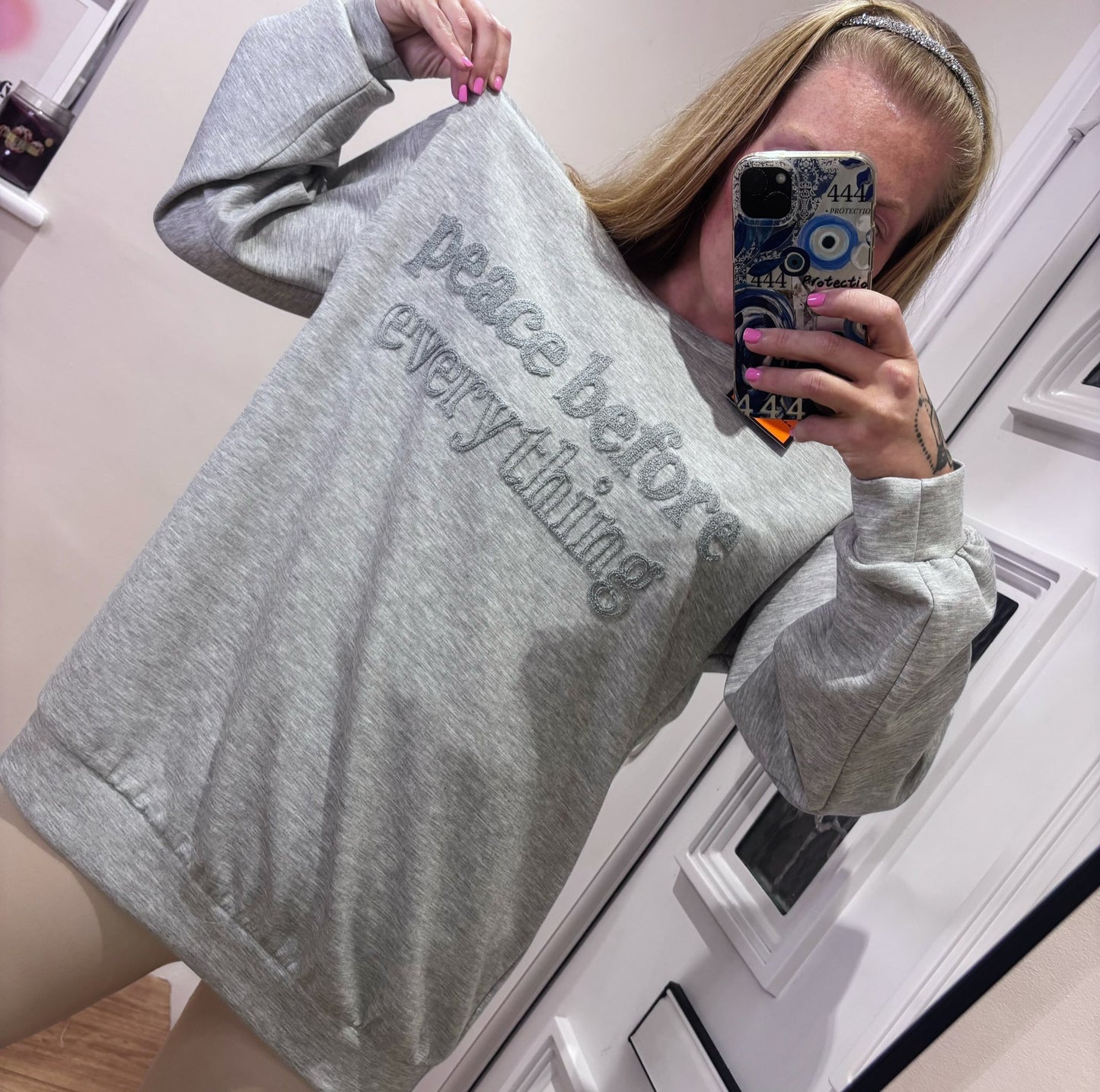 PEACE BEFORE EVERYTHING oversized Jumper